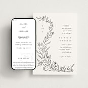 "Floral Cascade" - Wedding Website in Alpine by Pixel and Hank - Match Your Stationery