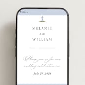 "East Coast Lighthouse" - Wedding Website in Snow by Becky Nimoy - Mobile Layout