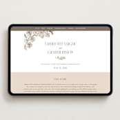 "Daphne" - Wedding Website in Sepia by Itsy Belle Studio - Desktop Design