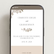 "Daphne" - Wedding Website in Sepia by Itsy Belle Studio - Mobile Layout