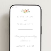 "Chelsea" - Wedding Website in Hibibscus by Everett Paper Goods - Mobile Layout