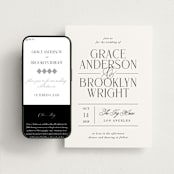 "Grand Scale" - Wedding Website in Caviar by Olivia Raufman - Match Your Stationery