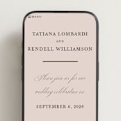 "Arch Monogram" - Wedding Website in Dusty Rose by Kelly Schmidt - Mobile Layout