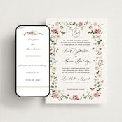 "Ornate" - Wedding Website in Peony by Sarah Knight - Match Your Stationery