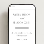 "Black Tie Elegance" - Wedding Website in Tuxedo by Nicoletta Savod - Mobile Layout