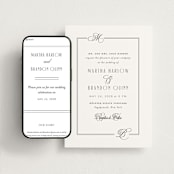 "Black Tie Elegance" - Wedding Website in Tuxedo by Nicoletta Savod - Match Your Stationery