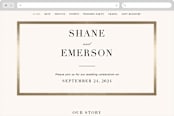 "Bold Classic" - Wedding Website in Gold by Jessica Williams - Desktop Design