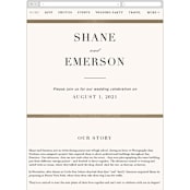 "Bold Classic" - Wedding Website in Gold by Jessica Williams - Guest Management