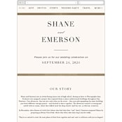 "Bold Classic" - Wedding Website in Gold by Jessica Williams - Mobile Layout