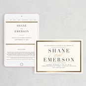 "Bold Classic" - Wedding Website in Gold by Jessica Williams - Match Your Stationery