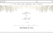 "Sparkle + Shine" - Wedding Website in Gold by Kristie Kern - Desktop Design