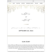 "Sparkle + Shine" - Wedding Website in Gold by Kristie Kern - Mobile Layout