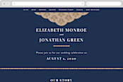 "Mosaic" - Wedding Website in Navy by GeekInk Design - Desktop Design
