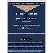 "Mosaic" - Wedding Website in Navy by GeekInk Design - Guest Management