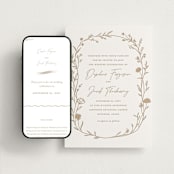 "Mille-feuille" - Wedding Website in Matte Gold by chocomocacino - Match Your Stationery