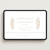 "Mirror Floral" - Wedding Website in Faux Gold by Everett Paper Goods - Desktop Design