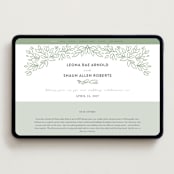 "Lovely Leaves" - Wedding Website in Mint by Jessie Steury - Desktop Design