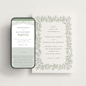"Lovely Leaves" - Wedding Website in Mint by Jessie Steury - Match Your Stationery