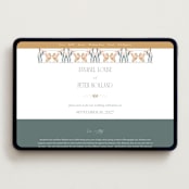 "Nouveau Swans" - Wedding Website in Nouveau Swans by Olivia Raufman - Desktop Design