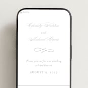 "Monogrammed eternity" - Wedding Website in Matte Silver by Creo Study - Mobile Layout