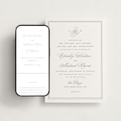 "Monogrammed eternity" - Wedding Website in Matte Silver by Creo Study - Match Your Stationery
