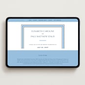 "Beaufort" - Wedding Website in Sky Blue by Megan Davis - Desktop Design