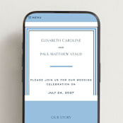 "Beaufort" - Wedding Website in Sky Blue by Megan Davis - Mobile Layout