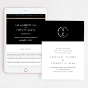 "New Monogram" - Wedding Website in Licorice by Jessica Williams - Match Your Stationery
