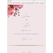 "Blossoms" - Wedding Website in Blush by Lori Wemple - Mobile Layout
