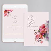 "Blossoms" - Wedding Website in Blush by Lori Wemple - Match Your Stationery