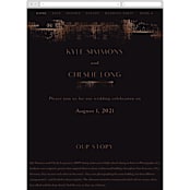 "Dazzling" - Wedding Website in Noir by Phrosné Barwood - Guest Management