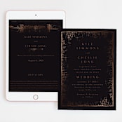 "Dazzling" - Wedding Website in Noir by Phrosné Barwood - Match Your Stationery