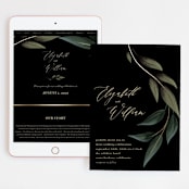 "Cascading Vine" - Wedding Website in Midnight by Susan Moyal - Match Your Stationery