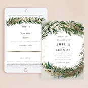 "Fresh Vines" - Wedding Website in Fern by Susan Moyal - Match Your Stationery