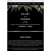 "Shades of Green" - Wedding Website in Midnight by Susan Moyal - Mobile Layout