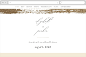 "Brushed Accent" - Wedding Website in Classic White by Kelly Schmidt - Desktop Design