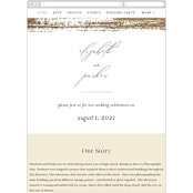 "Brushed Accent" - Wedding Website in Classic White by Kelly Schmidt - Mobile Layout