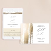 "Brushed Accent" - Wedding Website in Classic White by Kelly Schmidt - Match Your Stationery