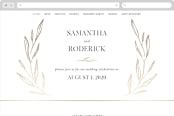"Chic Wreath" - Wedding Website in Classic by Kelly Schmidt - Desktop Design