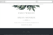 "Vintage Botanicals" - Wedding Website in Sage by GeekInk Design - Desktop Design