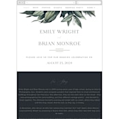 "Vintage Botanicals" - Wedding Website in Sage by GeekInk Design - Mobile Layout