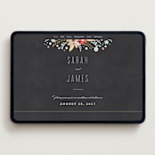 "Chalkboard Floral" - Wedding Website in Peony by Kristie Kern - Desktop Design