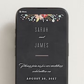 "Chalkboard Floral" - Wedding Website in Peony by Kristie Kern - Mobile Layout