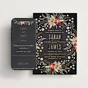 "Chalkboard Floral" - Wedding Website in Peony by Kristie Kern - Match Your Stationery