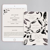 "Halcyon" - Wedding Website in Tuxedo by Leah Bisch - Match Your Stationery