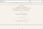"Deco Nouveau" - Wedding Website in Cream by GeekInk Design - Desktop Design