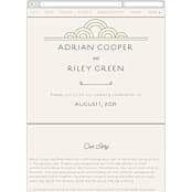 "Deco Nouveau" - Wedding Website in Cream by GeekInk Design - Guest Management