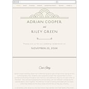 "Deco Nouveau" - Wedding Website in Cream by GeekInk Design - Mobile Layout