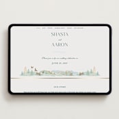 "Mountaintop" - Wedding Website in Evergreen by Paper Sun Studio - Desktop Design
