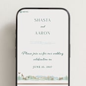 "Mountaintop" - Wedding Website in Evergreen by Paper Sun Studio - Mobile Layout